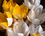 Origami Lotus Flowers - White, Pink, Fuchsia, Burgundy, Yellow, Orange, Gold - Wedding Petal Confetti Toss LED Send Off - Chakra Collection