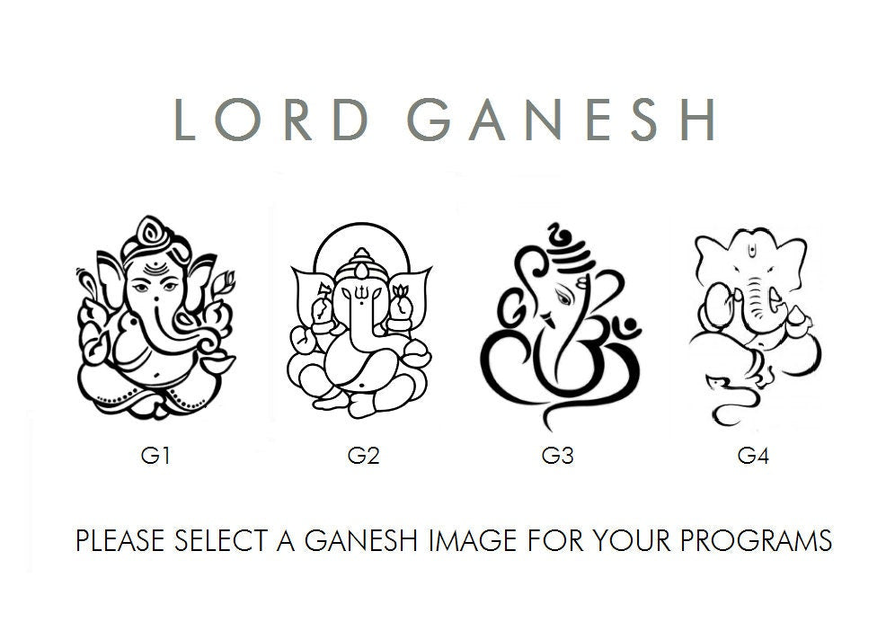 Wedding Program - Ivory, Gold - Pink, Red Roses, Watercolor Clip Art, Monogram, Ganesh - Indian, Hindu Ceremony - Chakra Collection SAMPLE