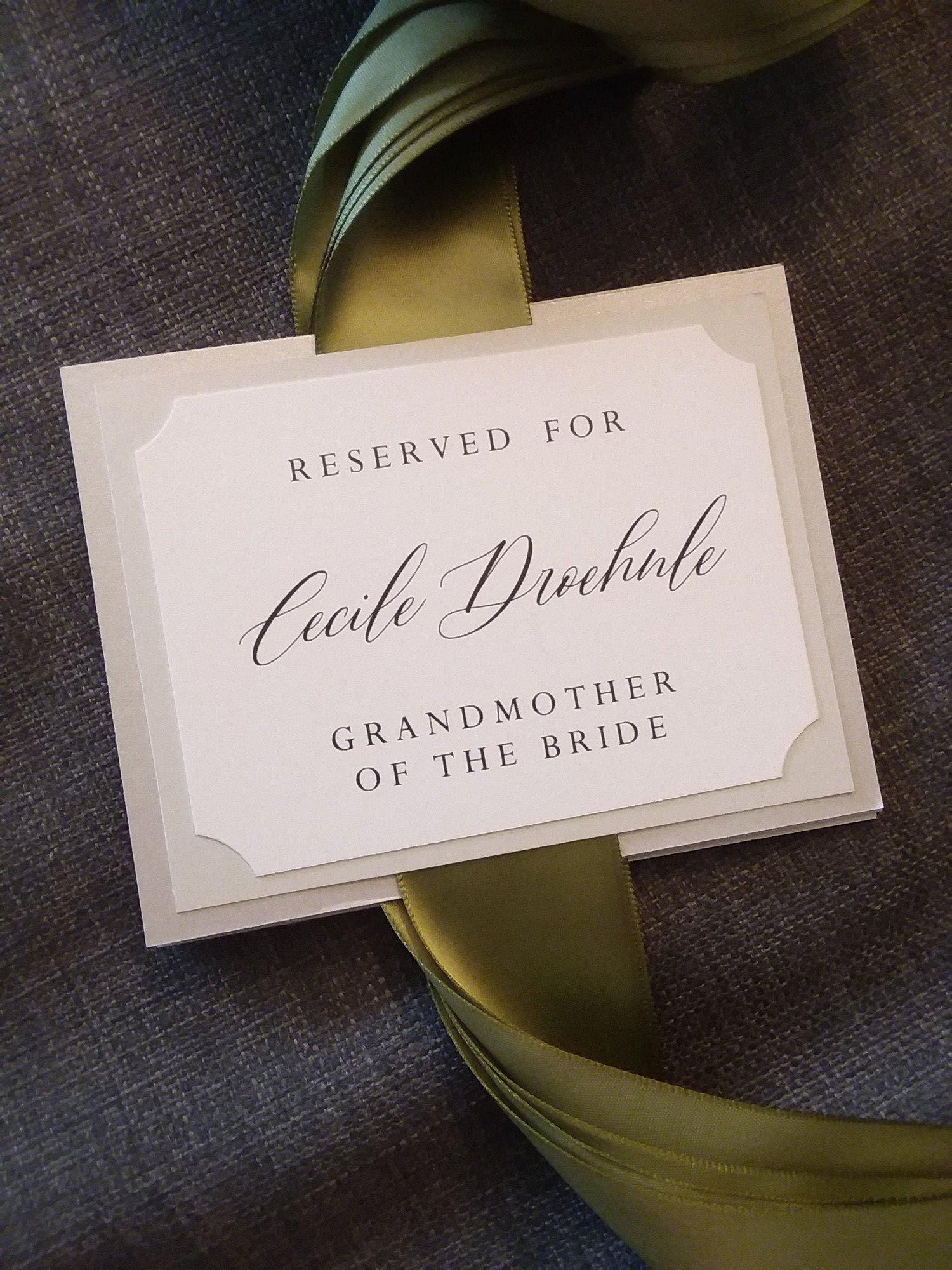 Chair Signs in Custom Colors, Fonts, Reserved for Wedding, Bridal Party, Parents, Family, In Memory, Ceremony, Reception - Bistro Collection