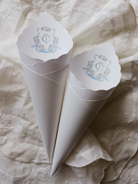 Petal, Confetti Toss Cone with Custom Logo, Colors & Foil